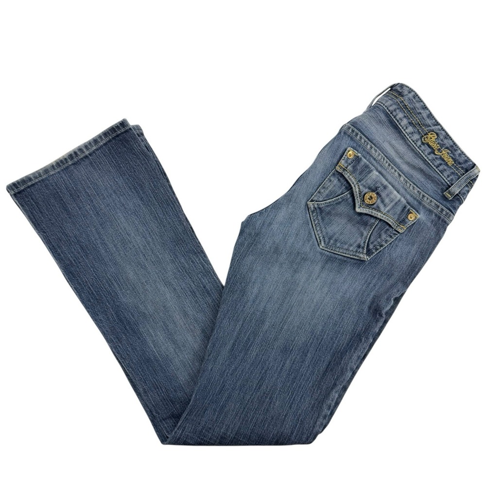 Vintage 90s Y2K Guess Jeans Women's 29 Medium Wash Low Rise Denim Flare Jeans